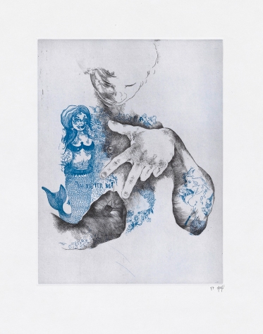 Robert Gabris 2_das-blaue-herz4,70x50cm,etching